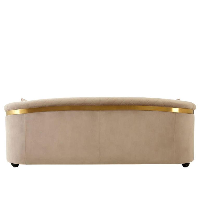 Fiji Sofa - 3 Seater - Grey Velvet Fabric