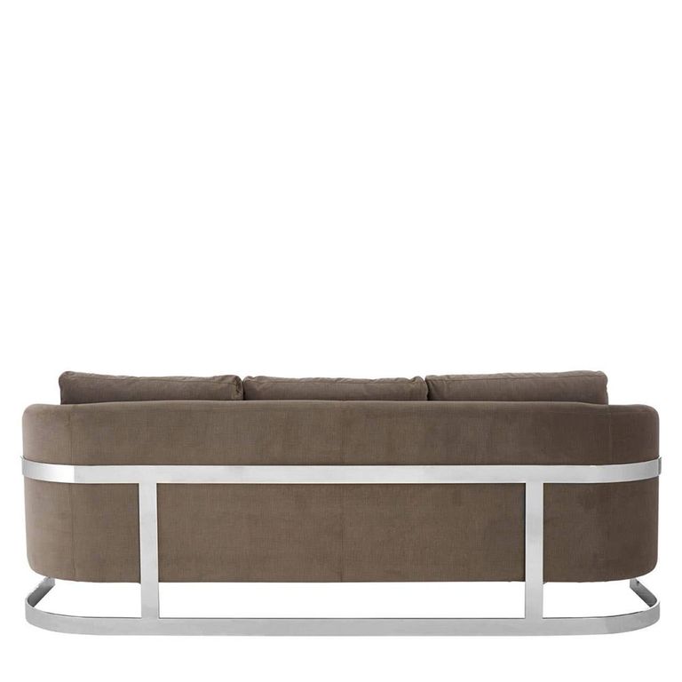 Freda Sofa - 3 Seater - Dark Grey Velvet Fabric