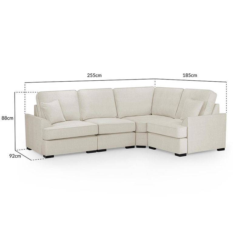 Funk Corner Sofa - Beige Fabric - LHF