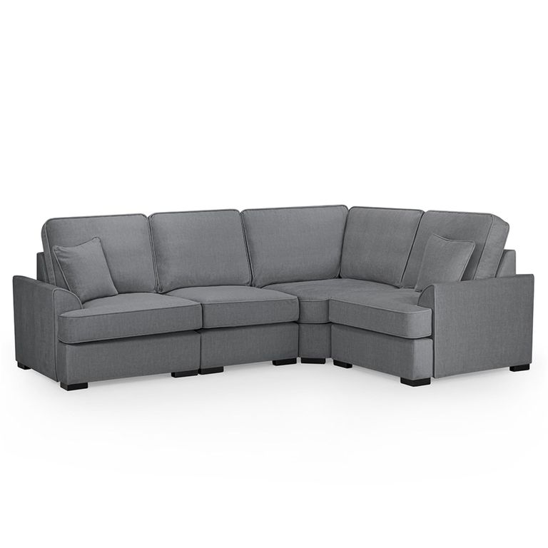 Funk Corner Sofa - Grey Fabric - LHF