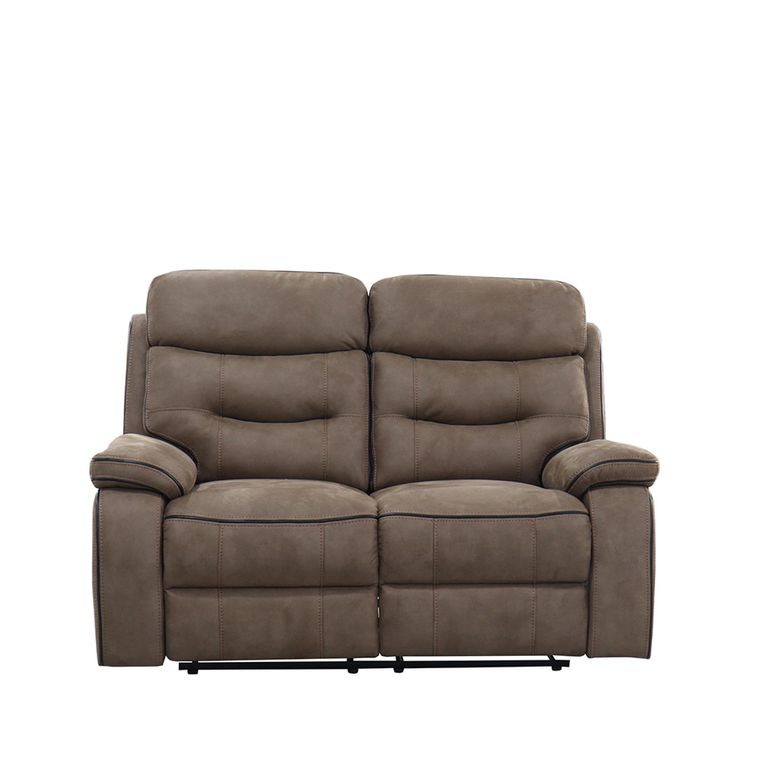 Gabrielle Manual Recliner Sofa - Tawny Brown Leather - 2 Seater
