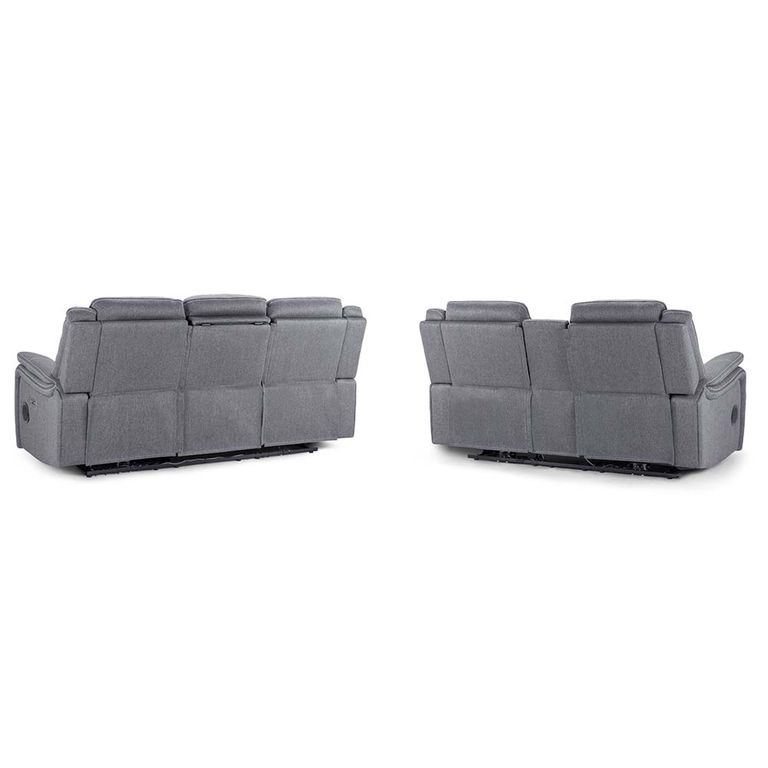 Galaxy Sofa Set - Tech Grey Fabric - 3+2 Seater