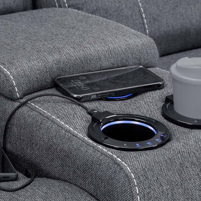 Galaxy Sofa Set - Tech Grey Fabric - 3+2 Seater