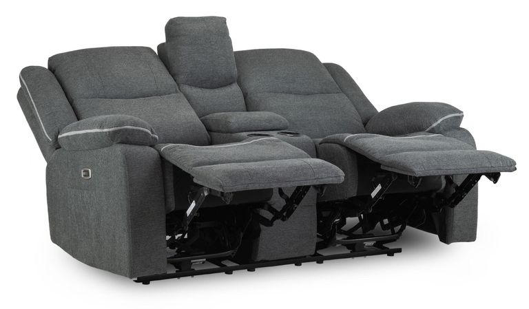 Harald Electric Recliner Sofa - Graphite Fabric - 2 Seater