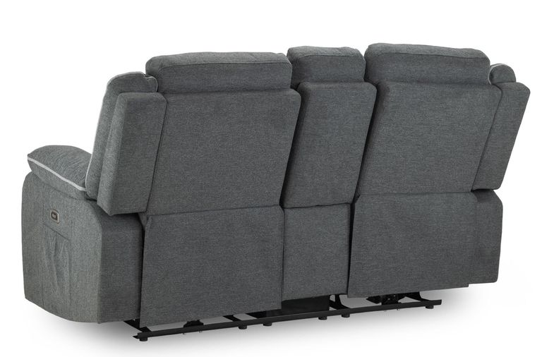 Harald Electric Recliner Sofa - Graphite Fabric - 2 Seater