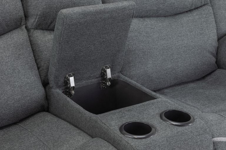 Harald Electric Recliner Sofa - Graphite Fabric - 2 Seater