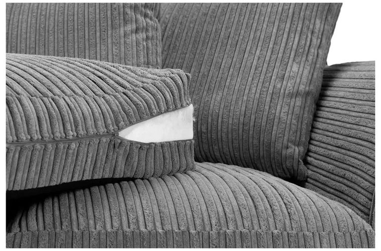 Harley Jumbo Sofa Set - Grey Fabric - 3+2 Seater