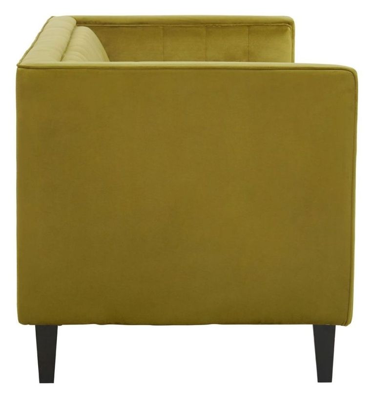 Helia Sofa - 3 Seater - Olive Velvet Fabric