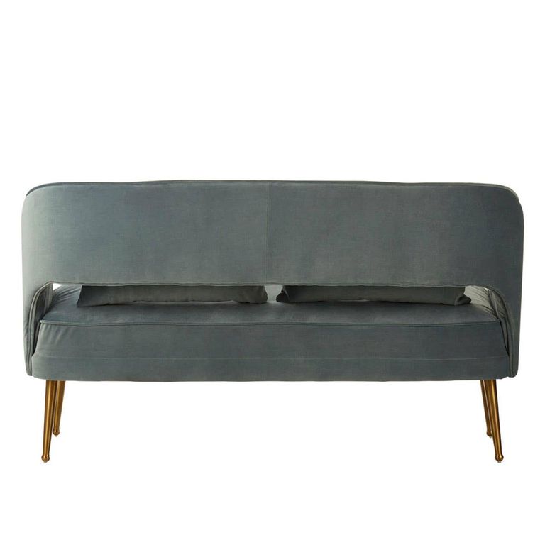 Hendricks Sofa - 2 Seater - Dusky Blue Velvet Fabric