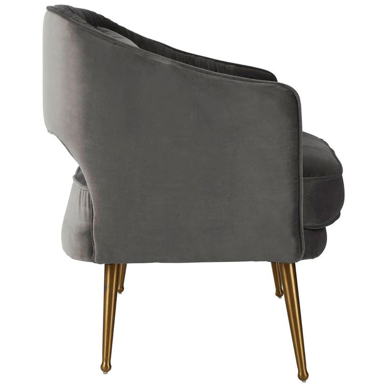 Hendricks Sofa - 2 Seater - Grey Velvet Fabric