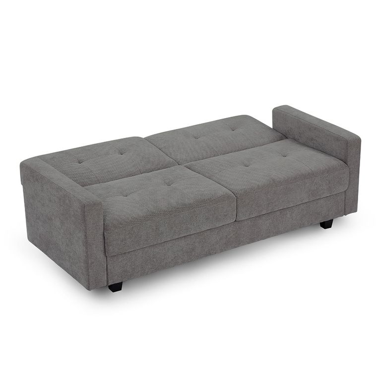Hive Click Clack Sofa Bed - Grey Fabric - 3 Seater