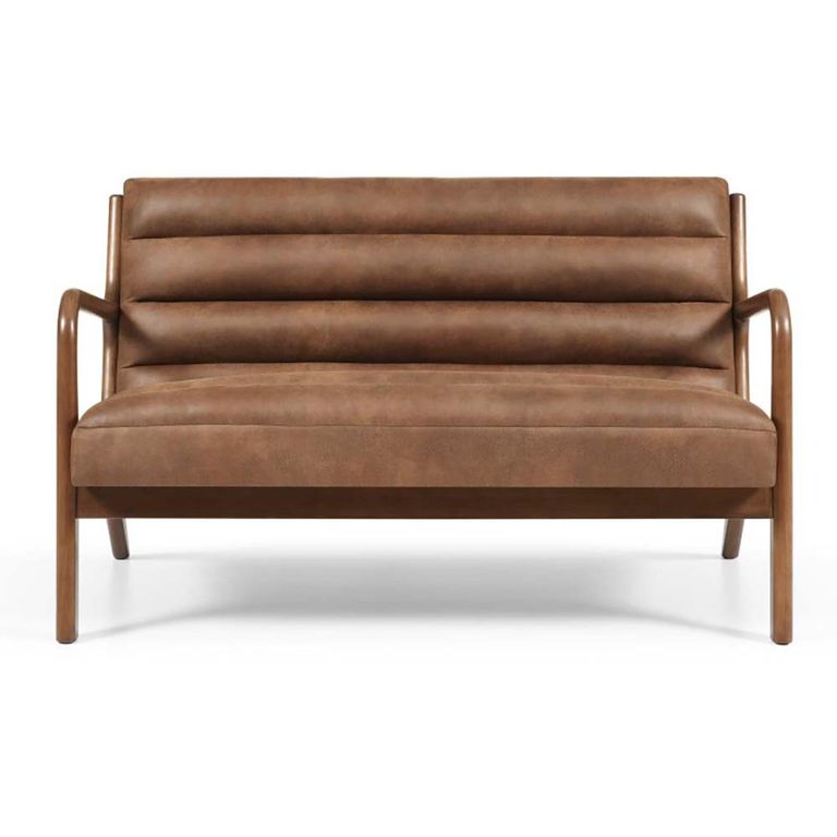 Inca Sofa - Achilles Brown Faux Leather - 2 Seater