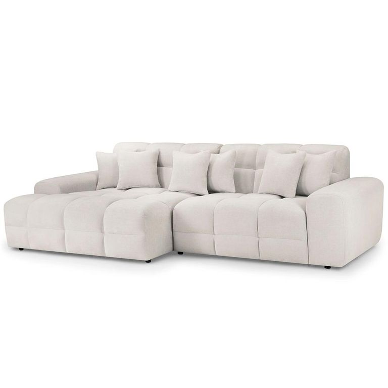 Jacob Corner Sofa - Cream Fabric - RHF