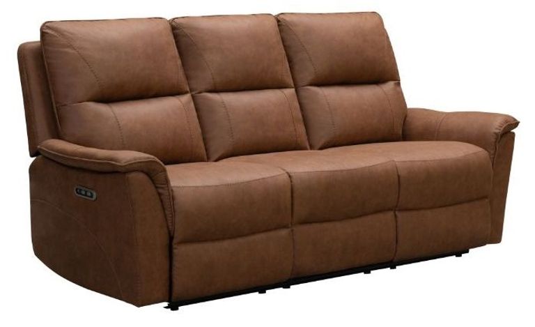 Kansas Sofa - Tan Brown Faux Leather - 3 Seater