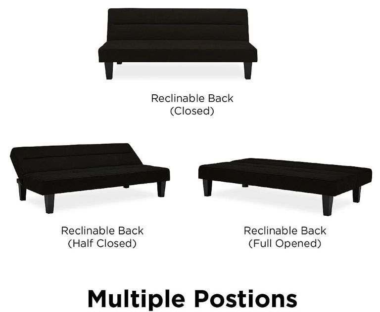 Keith Futon Velvet Fabric 2 Seater Sofa Bed - 2005019UK