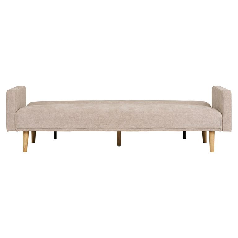 Kells Click Clack Sofa Bed - Sand Fabric - Natural Legs