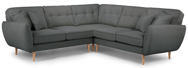 Kendal Charcoal Fabric 2 Corner 2 Sofa