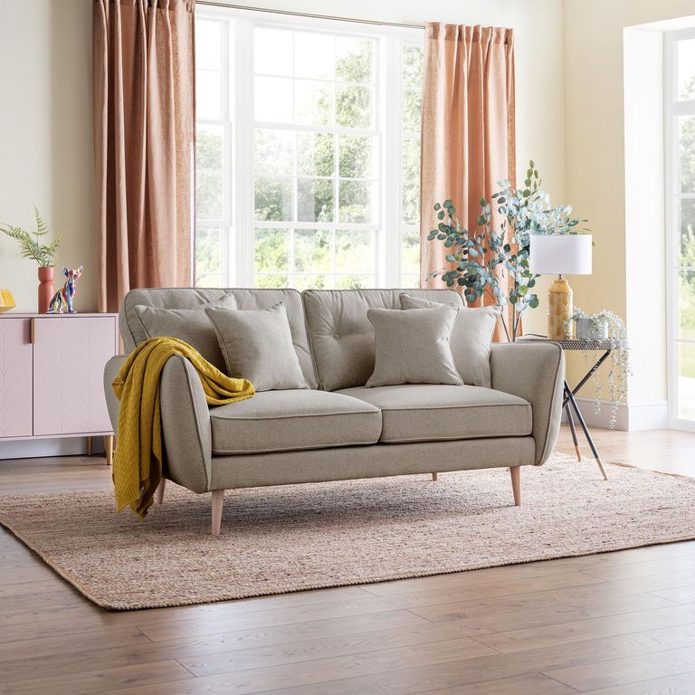 Kendal Mink Fabric 2 Seater Sofa