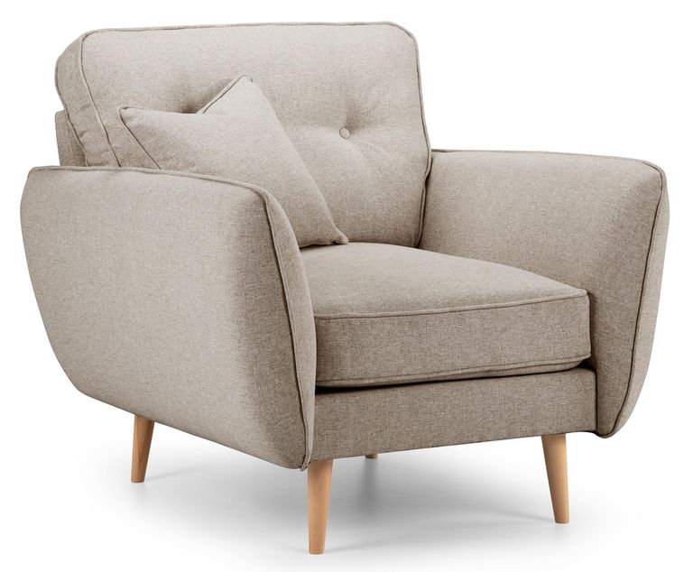 Kendal Mink Fabric Armchair