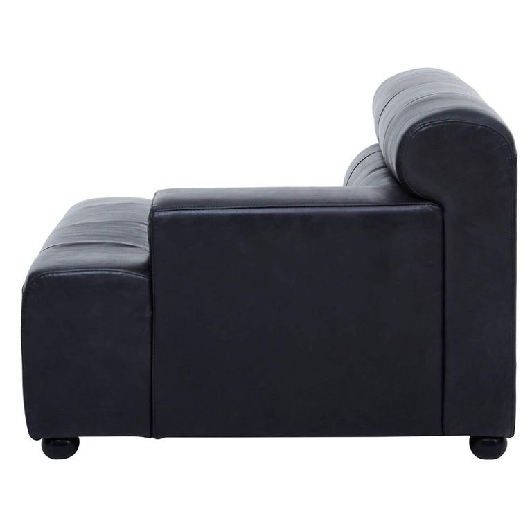 King Sofa - Distressed Slate Grey Leather - LHF