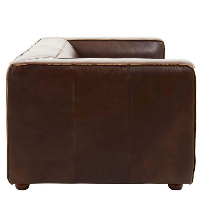 King Sofa - 2 Seater - Brown Leather - Mexico