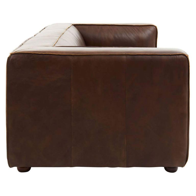 King Sofa - 3 Seater - Brown Leather - Mexico