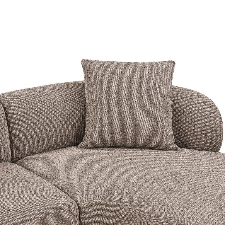 Kingston Lounge Sofa - Brown Fabric - RHF