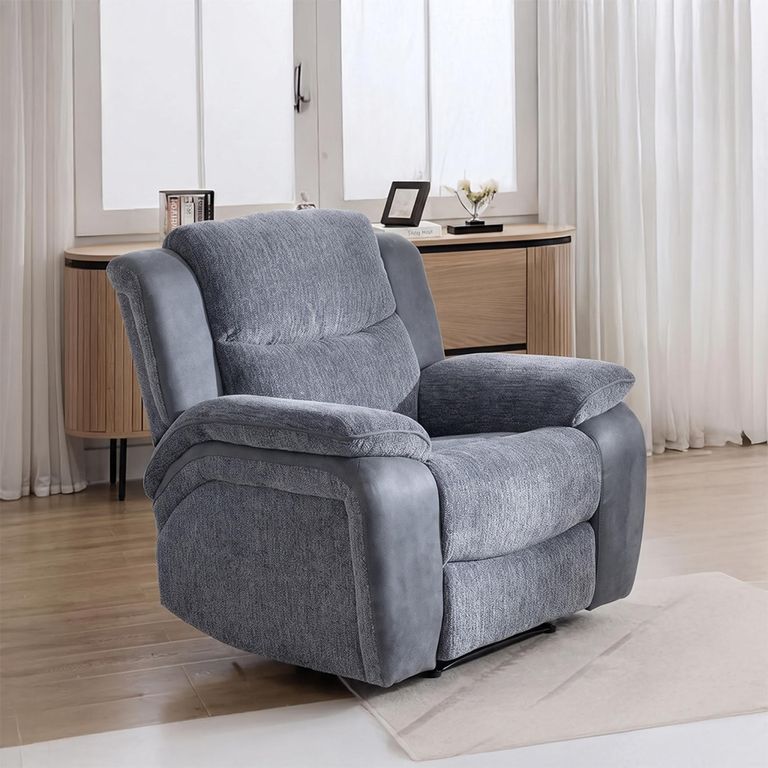 Legend Recliner Armchair - Grey Fabric