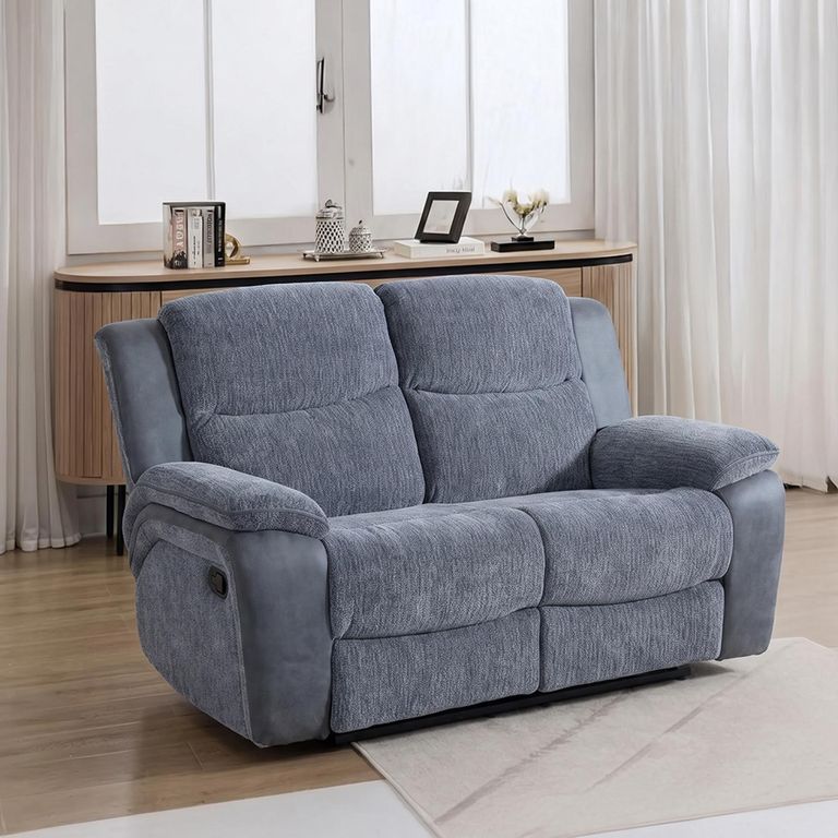 Legend Recliner Sofa - 2 Seater - Grey Fabric
