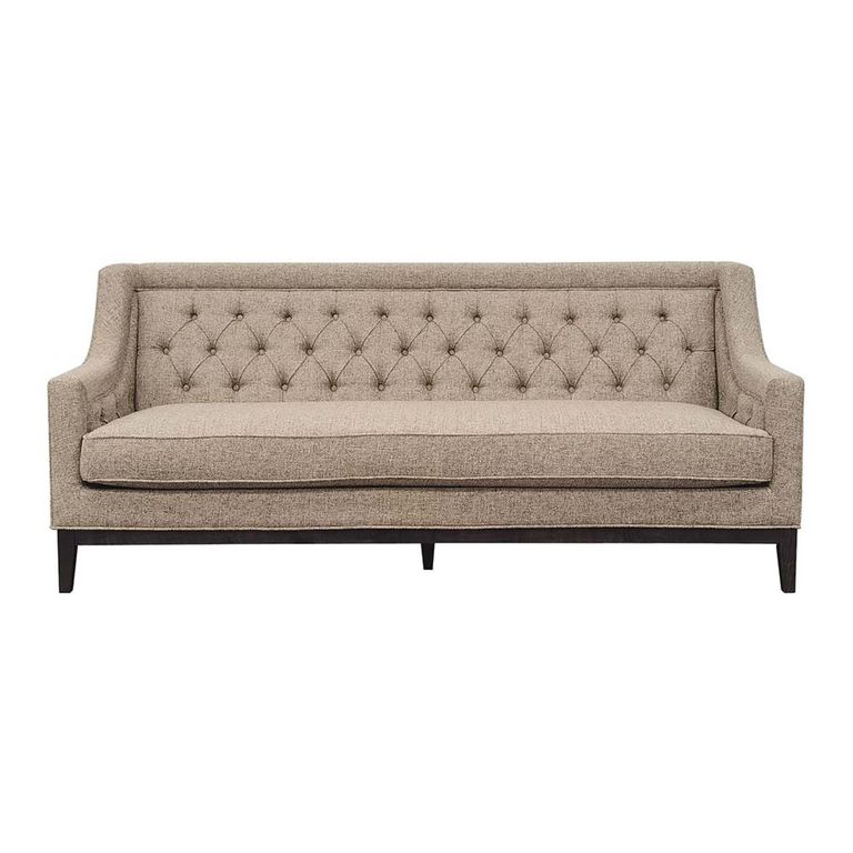 Theodore Sofa - Dark Taupe - Buttoned - 3 Seater
