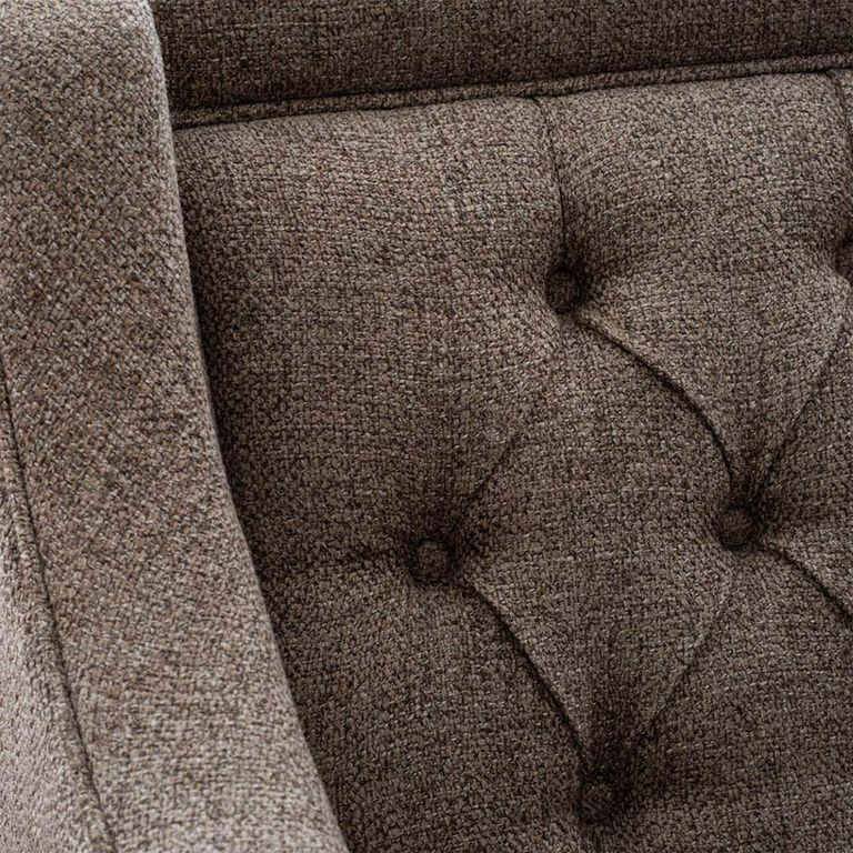 Theodore Sofa - Dark Taupe - Buttoned - 3 Seater