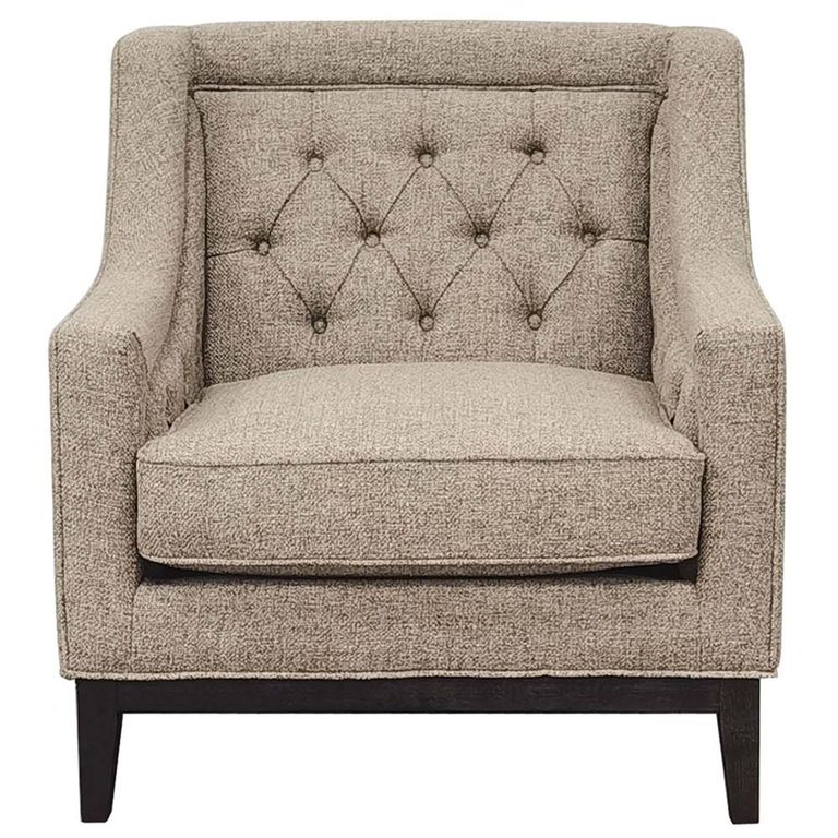 Theodore Armchair - Dark Taupe - Buttoned