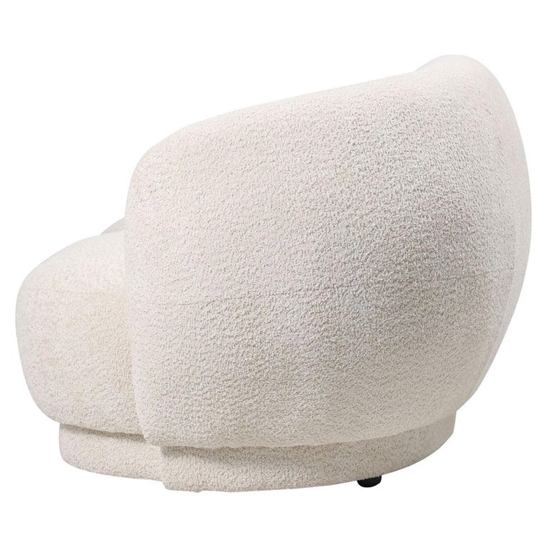 Waverley Sofa - Cream Boucle Fabric - Curved - 2 Seater