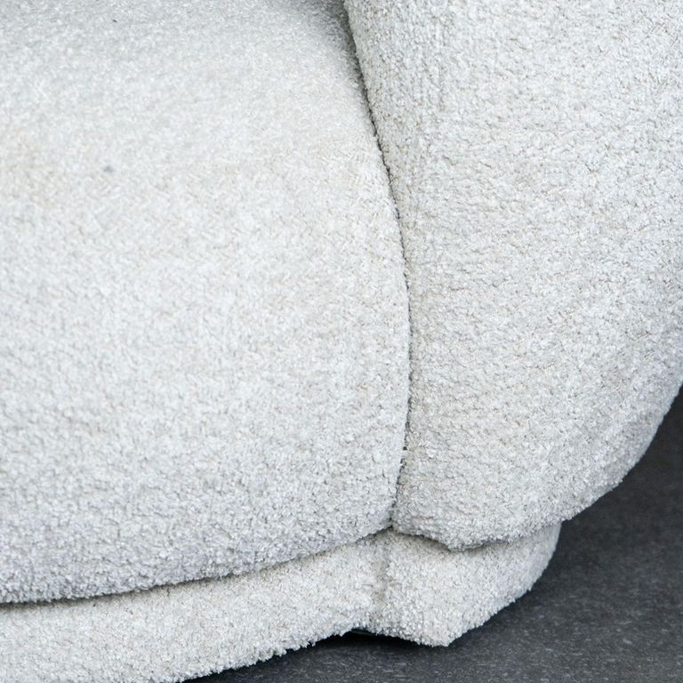 Waverley Sofa - Cream Boucle Fabric - Curved - 2 Seater