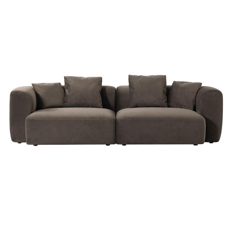 Wicklow Sofa - Brown Velvet Fabric - 4 Seater