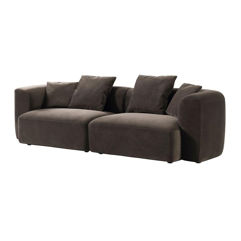 Wicklow Sofa - Brown Velvet Fabric - 4 Seater