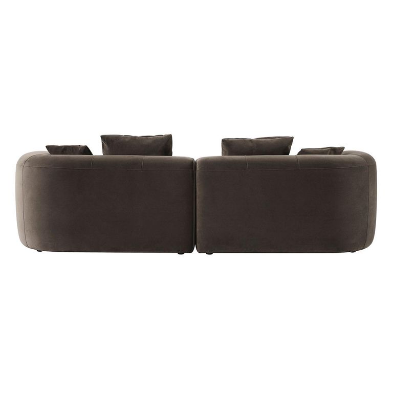 Wicklow Sofa - Brown Velvet Fabric - 4 Seater