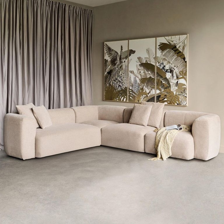 Wicklow Sofa - Natural Chenille Fabric - Corner