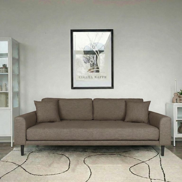 Lido Sofa - 3 Seater - Brown - Fabric