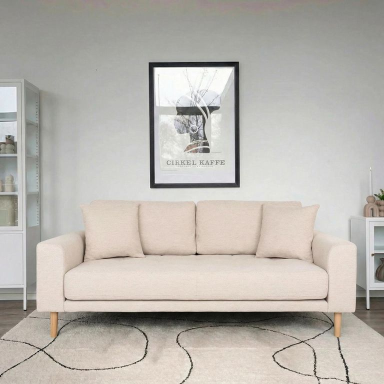 Lido Sofa - 2.5 Seater - Sand - Fabric