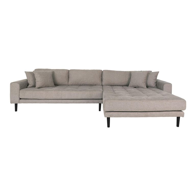 Lido Lounge Sofa - Olive Green - Fabric - Black Legs - LHF