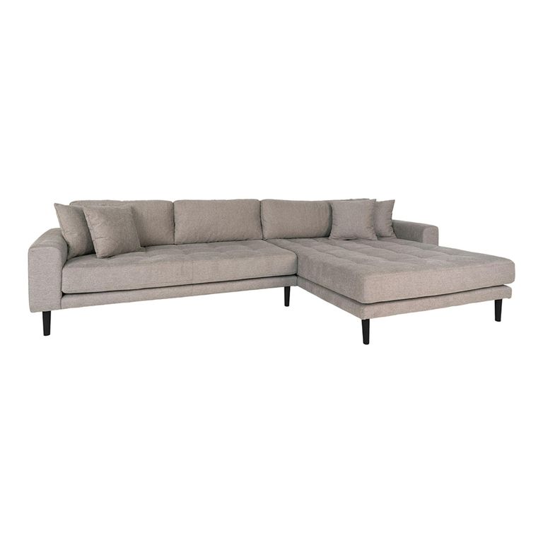 Lido Lounge Sofa - Olive Green - Fabric - Black Legs - LHF