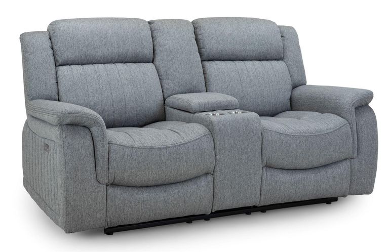 Linden Recliner Sofa - Grey Fabric - 2 Seater