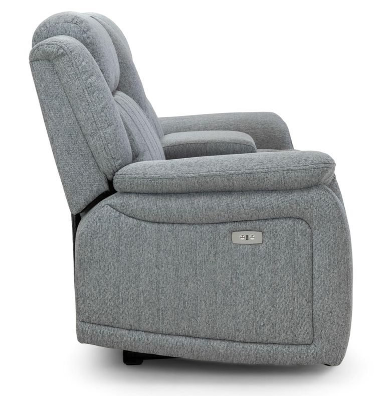 Linden Recliner Sofa - Grey Fabric - 2 Seater