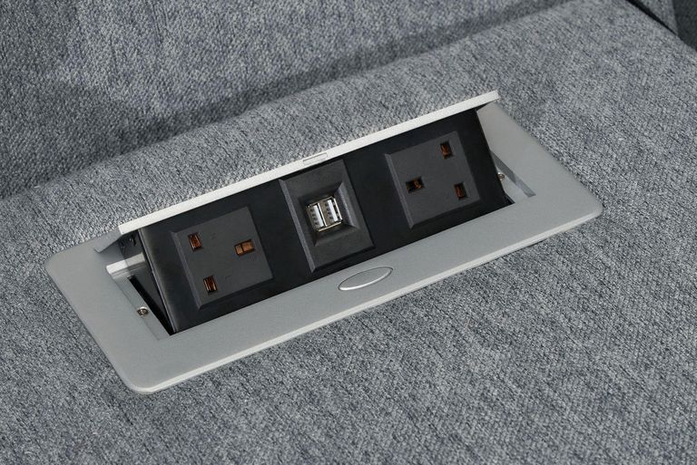 Linden Recliner Corner Sofa Set - Grey Fabric - Large - 2 Corner 2