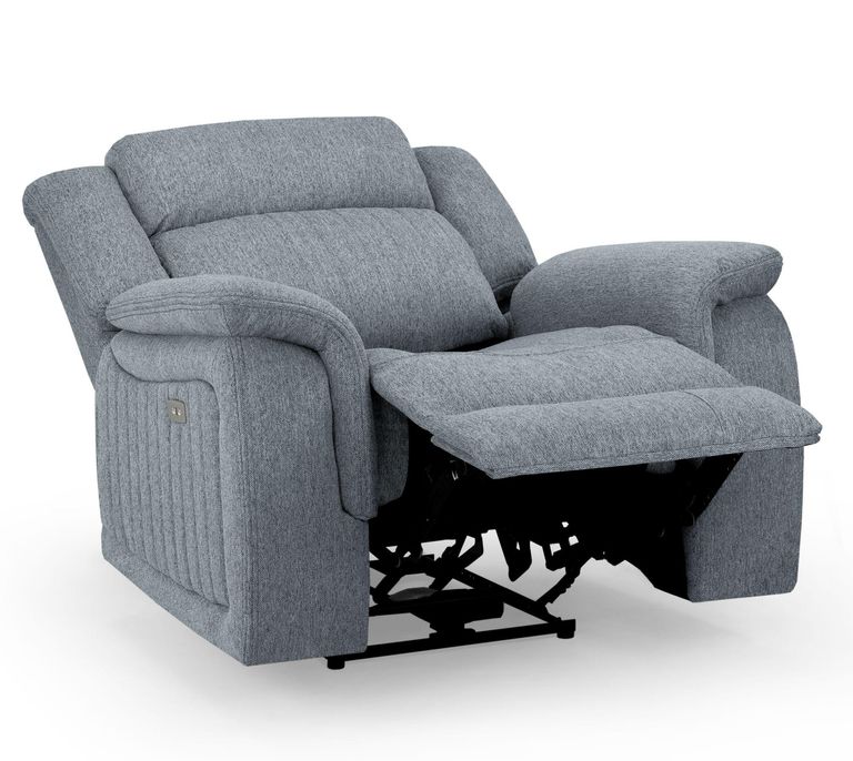 Linden Recliner Armchair - Grey Fabric