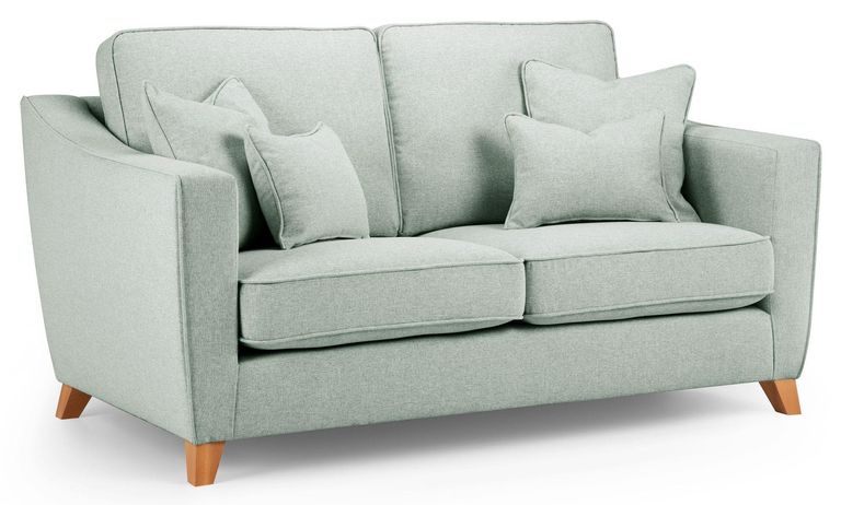 Linnet Aqua Fabric 2 Seater Sofa