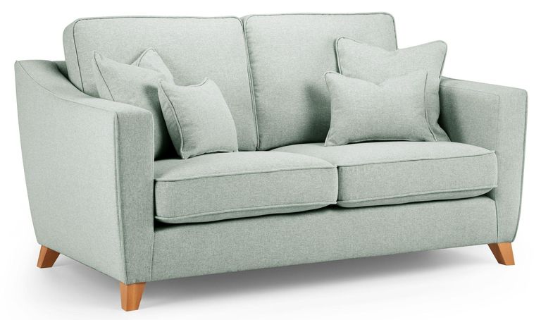 Linnet Aqua Fabric 3 Seater Sofa
