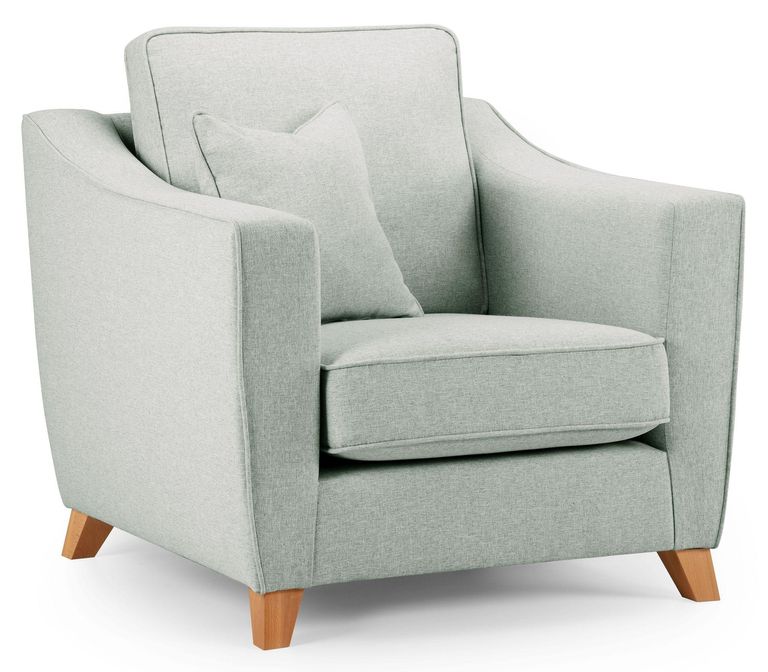Linnet Aqua Fabric Armchair