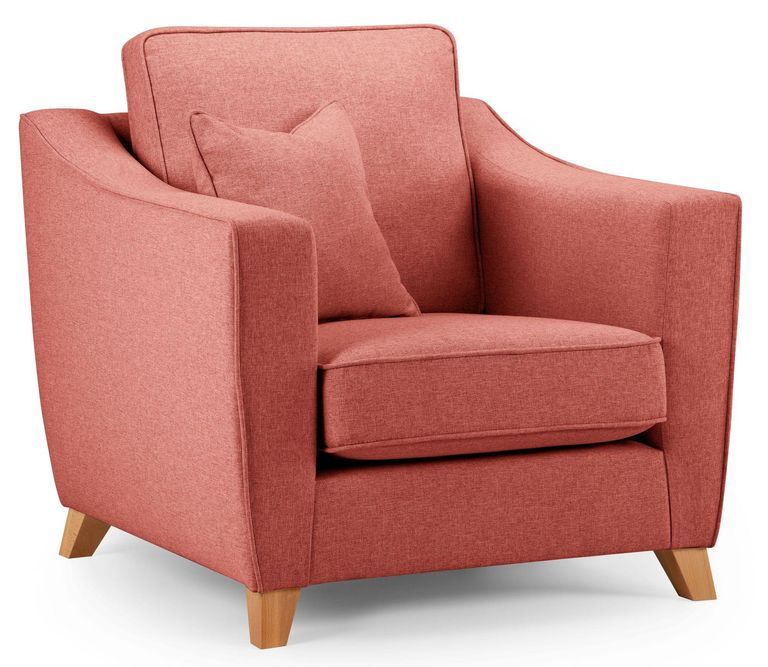 Linnet Coral Fabric Armchair